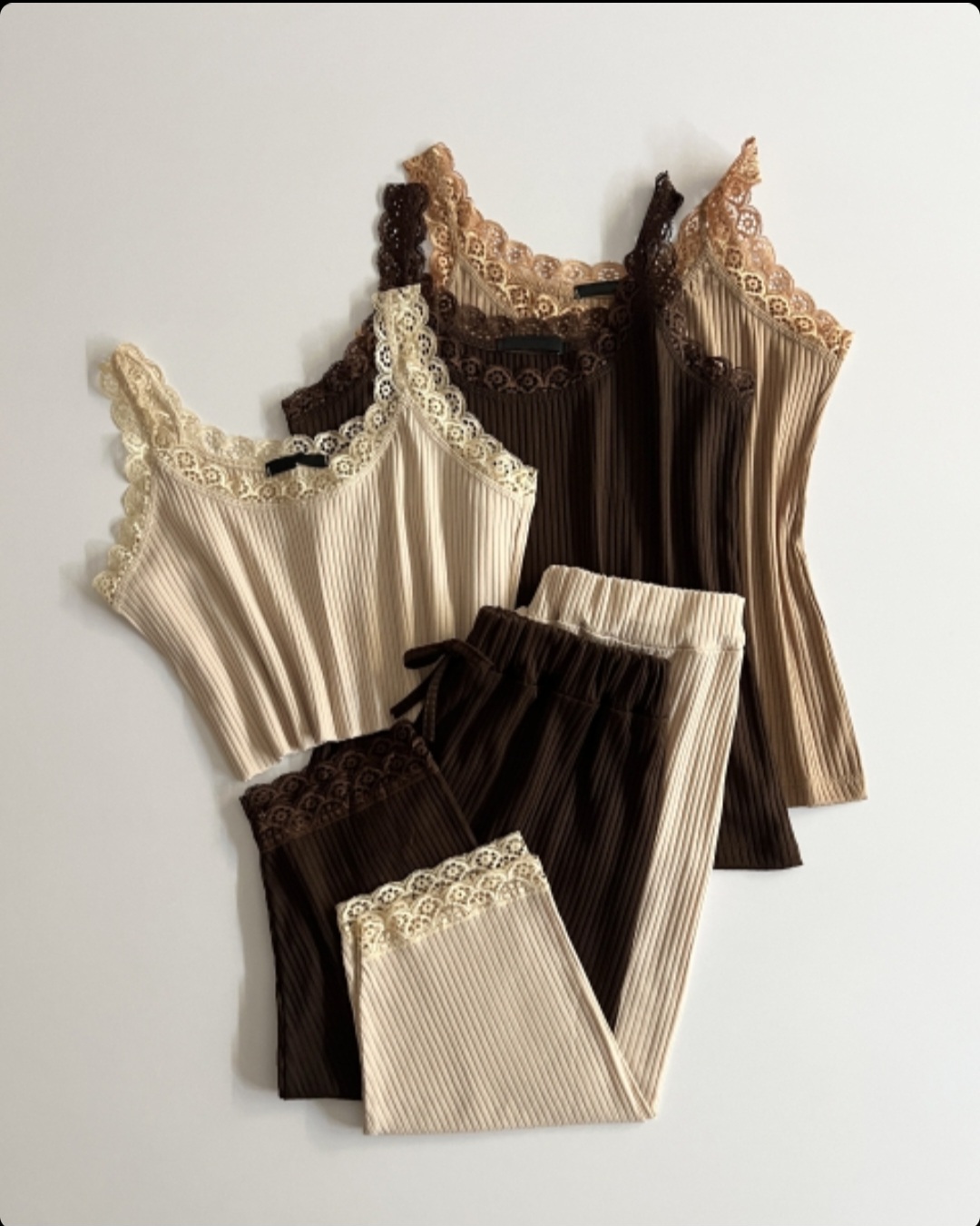 ست تاپ و شلوارک گیپوری