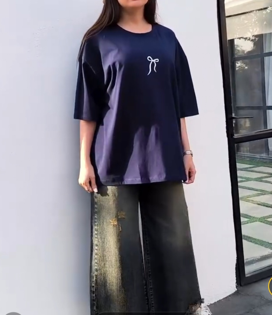 تیشرت باکسی پاپیون